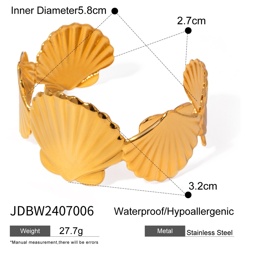 Gold Shell Bracelet - Picture 3 of 3
